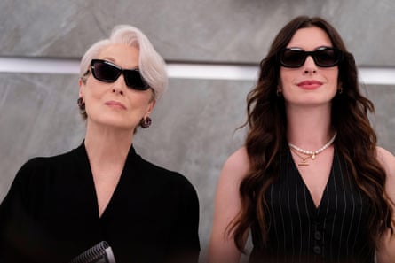 Going up? Meryl Streep and Anne Hathaway in The Devil Wears Prada 2.