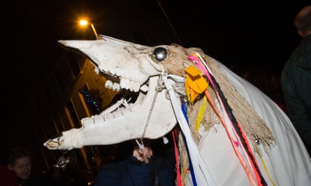 A horse’s skull is a traditional part of the Llanwrtyd Wells festivities.