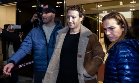 Mark Zuckerberg in a statement shearling jacket
