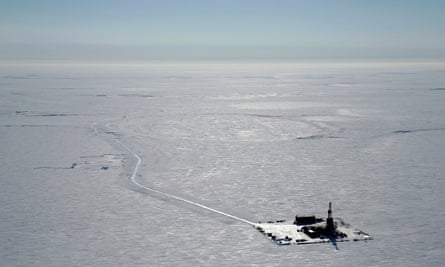 An exploratory drilling camp at the site of the Willow project on Alaska’s North Slope is seen in 2019.