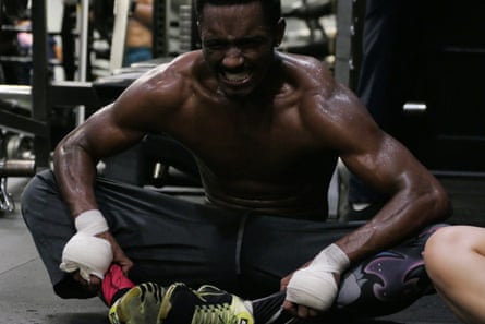 The Sweat Box – a boxer stretches out before entering the ring