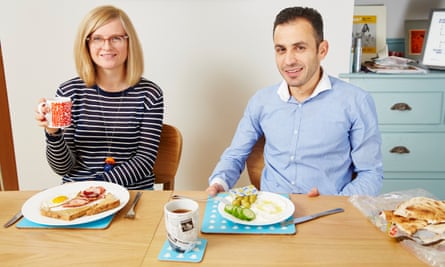 Guardian writer Helen Pidd at home in Manchester with her Syrian lodger, Yasser Al Jassem