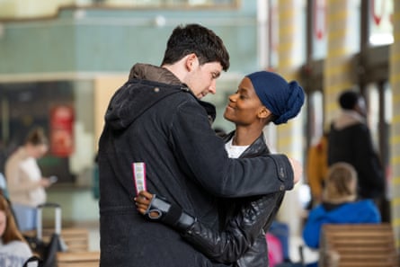 With Josh O’Connor in the film Aisha.