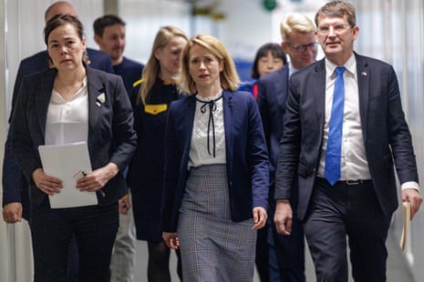 EU foreign affairs chief Kaja Kallas meets Greenlandic foreign minister Vivian Motzfeldt and Danish defence minister Troels Lund Poulsen in Brussels, Belgium.