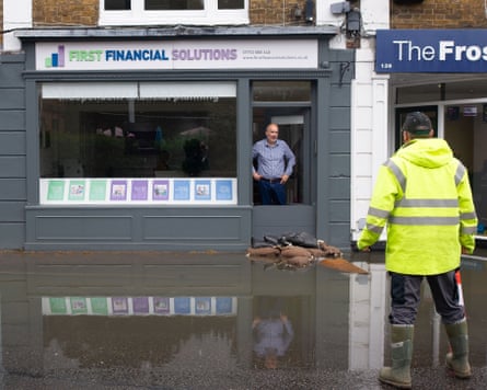 Flooding in Chalfont St Peter in Buckinghamshire