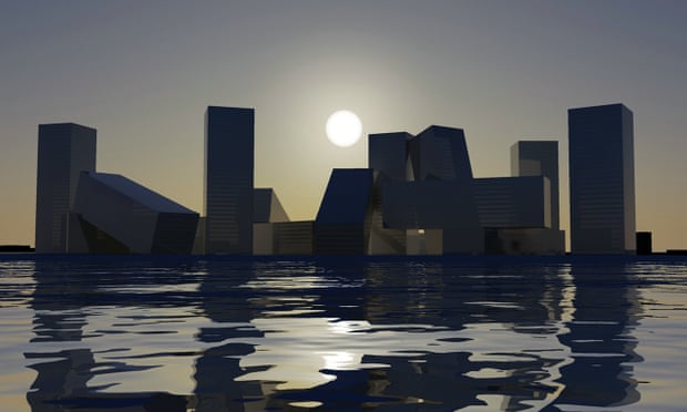 Unrealised project … MVRDV’s proposal for Tirana Rocks, an apartment complex by Tirana Lake.