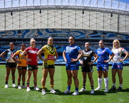 Women’s Rugby League World Cup players pose