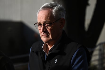 Ian Wilkinson arrives at the Latrobe Valley court in Morwell, Victoria, Australia