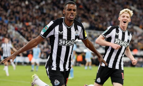 Newcastle earn Manchester United trip as Isak sends City out of Carabao Cup