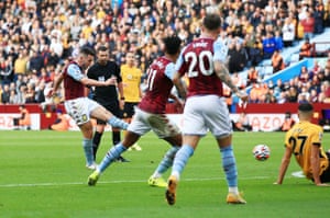 John McGinn fires in the second goal for Aston Villa.