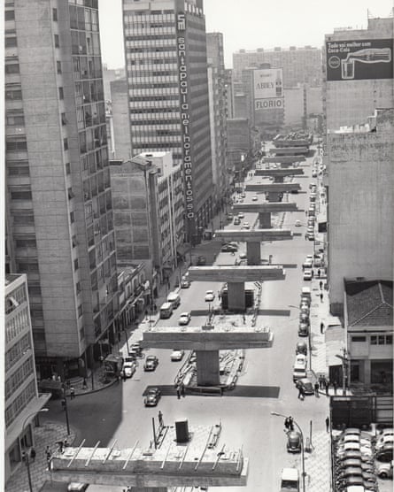 Amaral Gurgel Street – the route of the future Minhocão – in 1969