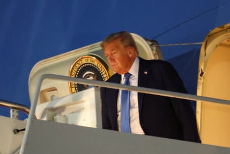 Donald Trump has landed back in the US.
