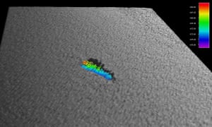 SS Iron Crown bathymetric map shows the ship on the sea floor.