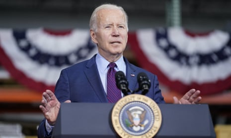 Joe Biden speaks in Hamilton, Ohio, on 6 May.
