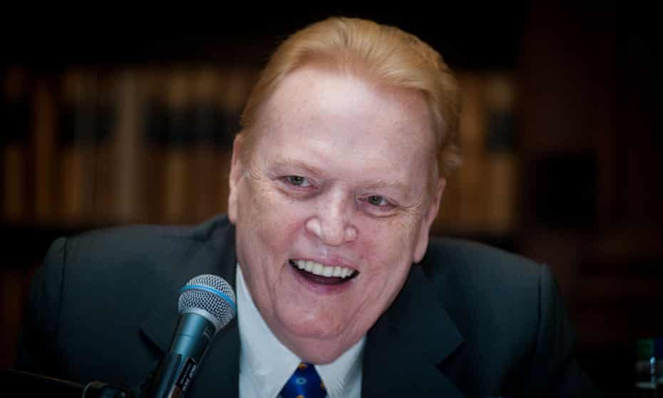 Larry Flynt speaks at the Oxford Union in 2014.