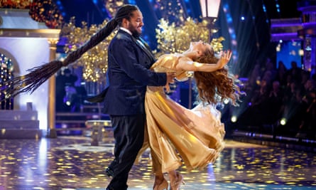 Hamza Yassin and Jowita Przystał performing during the final of Strictly Come Dancing.