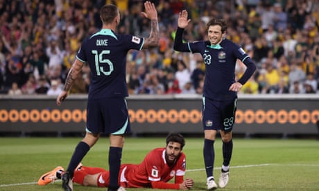 Craig Goodwin headlines Socceroos’ dominant victory over Lebanon