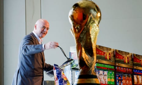 Gianni Infantino with the World Cup