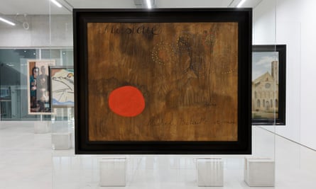 Peinture-poème (Musique, Seine, Michel, Bataille et moi) (1927) by Joan Miró.