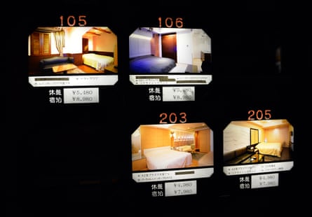 A selection of rooms available at The Rock Kowloon Walled City in Iruma, suburban Tokyo where couples can play ‘doctors and nurses’ to grottos where it is permanently Christmas.