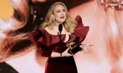 65th GRAMMY Awards - ShowLOS ANGELES, CALIFORNIA - FEBRUARY 05: Adele accepts the Best Pop Solo Performance award for “Easy On Me” onstage during the 65th GRAMMY Awards at Crypto.com Arena on February 05, 2023 in Los Angeles, California. (Photo by Kevin Winter/Getty Images for The Recording Academy)