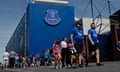 Fans at Goodison Park for Saturday’s final home game of the season against Sheffield United.