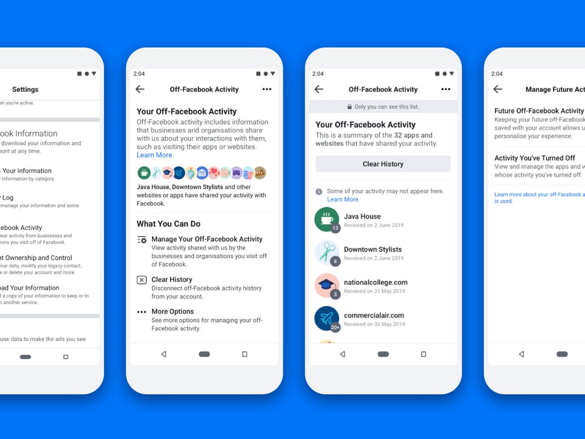 Facebook Launches Clear History Tool But It Won T Delete Anything Facebook The Guardian Facebook Launches Clear History Tool But It Won T Delete Anything Facebook The Guardian