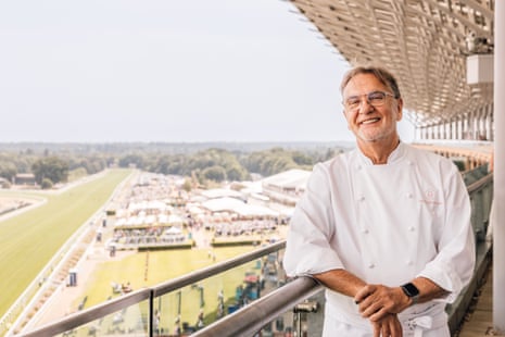 Raymond Blanc at his Panoramic Restaurant at Royal Ascot.