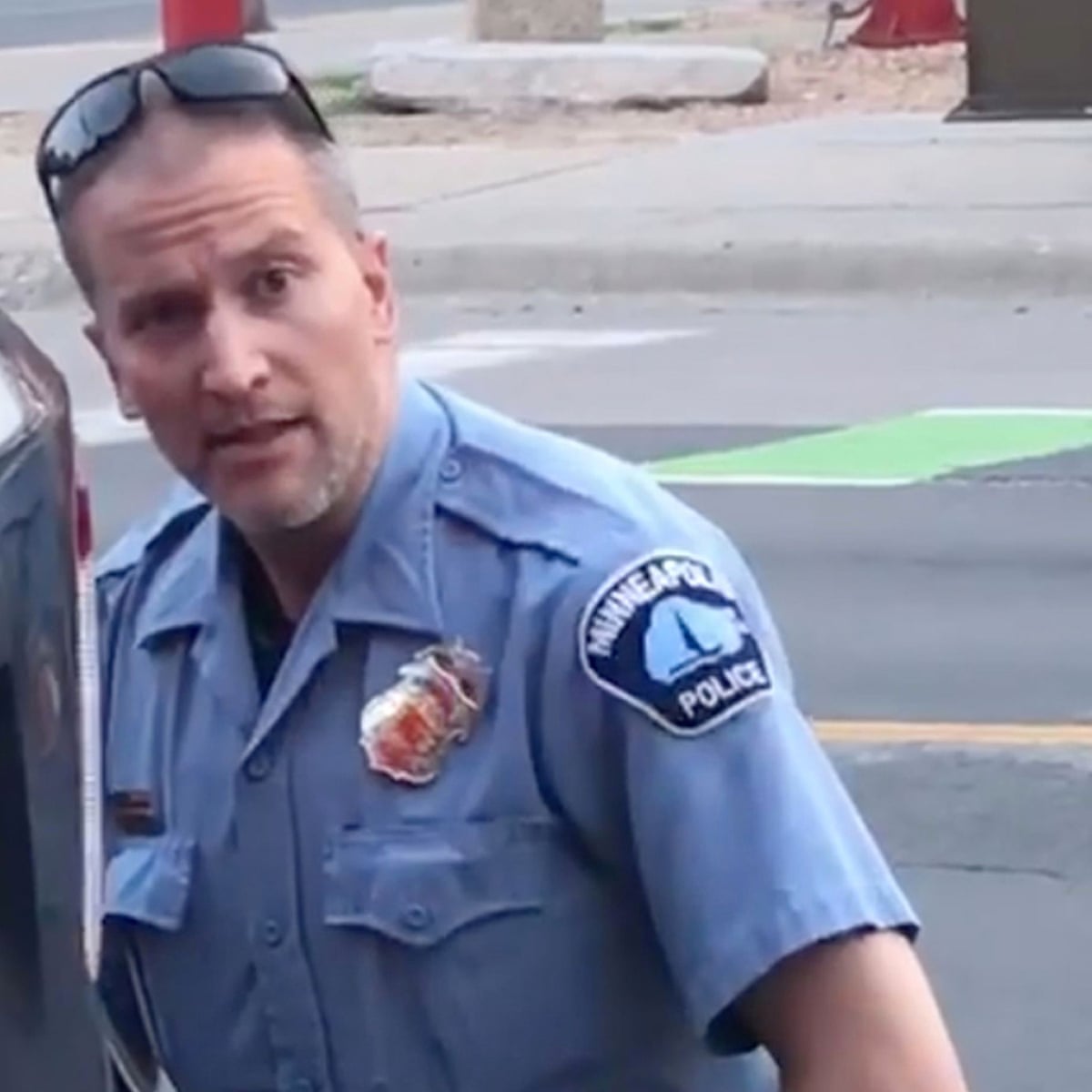 Police Officer Filmed Kneeling On George Floyd S Neck Charged With Murder Us News The Guardian