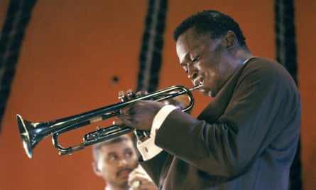 Miles davis playing the trumpet. Copyright Gai Terrell / Redferns