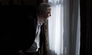 Julian Assange in the Ecuadorian embassy in London