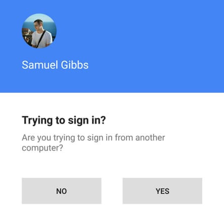 Google’s two-step notification on Android
