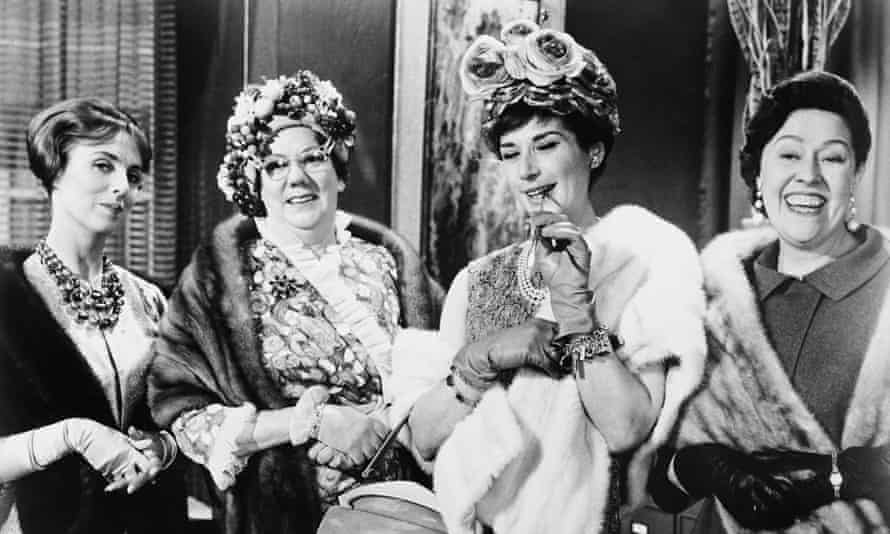 Avril Elgar, left, with Dandy Nichols, Miriam Karlin and Peggy Mount in Ladies Who Do, 1963.