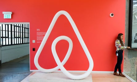 Inside the Airbnb headquarters. The company is among several big-name tech firms to go public.