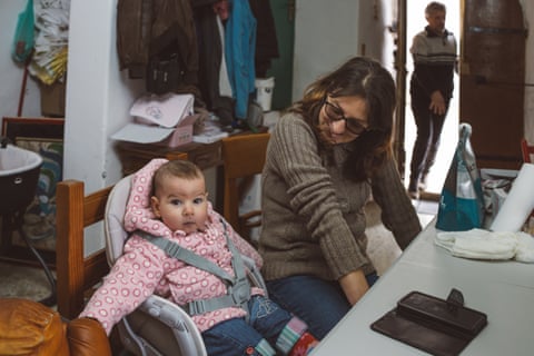 Cinzia and Lara at their home.