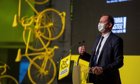 Tour de France race director Christian Prudhomme at the presentation of the Grand Départ for the 2023 Tour de Francein Vitoria, Basque Country.