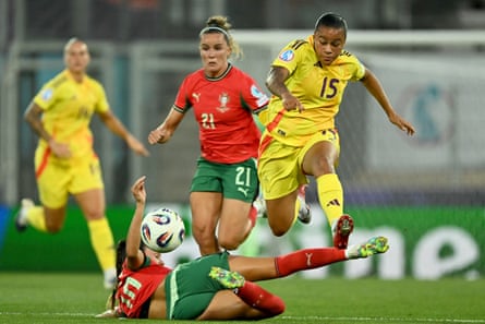 Mariam Toloba in action against Portugal.