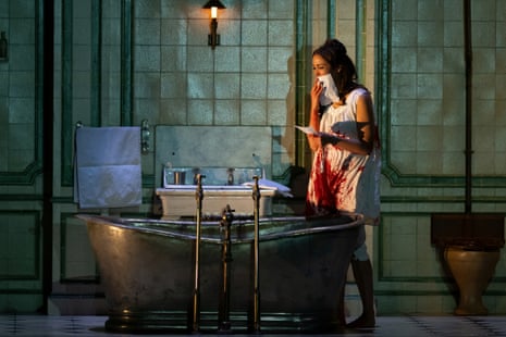Dramatically credible … Nadine Sierra in Lucia di Lammermoor, directed by Katie Mitchell, at the Royal Opera House.