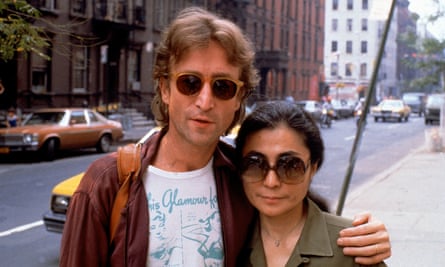 Yoko Ono with her husband John Lennon in New York, 1980, the year he was murdered.