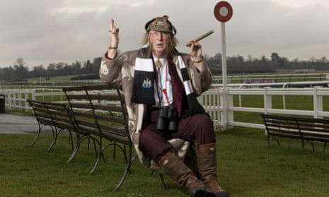 John McCririck at Lingfield Park racecourse in Surrey in 2009. 