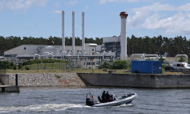 Baltic sea pipeline link in Lubmin
