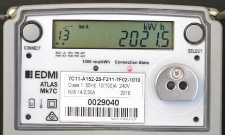 A home electricity meter in Adelaide