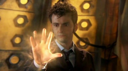 David Tennant’s Doctor regenerating in Doctor Who