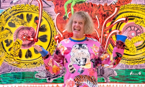 Grayson Perry at the Smash Hits exhibition.