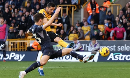 Pablo Sarabia scores Wolves’ equaliser at the start of added time