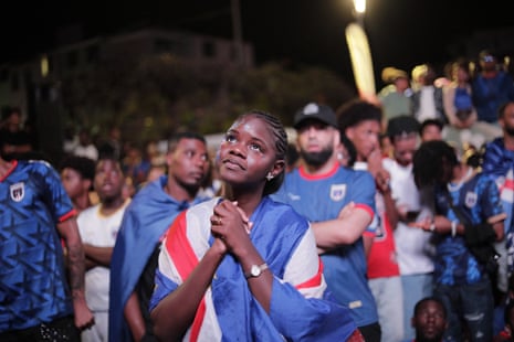Fans watch the game in Cape VErde