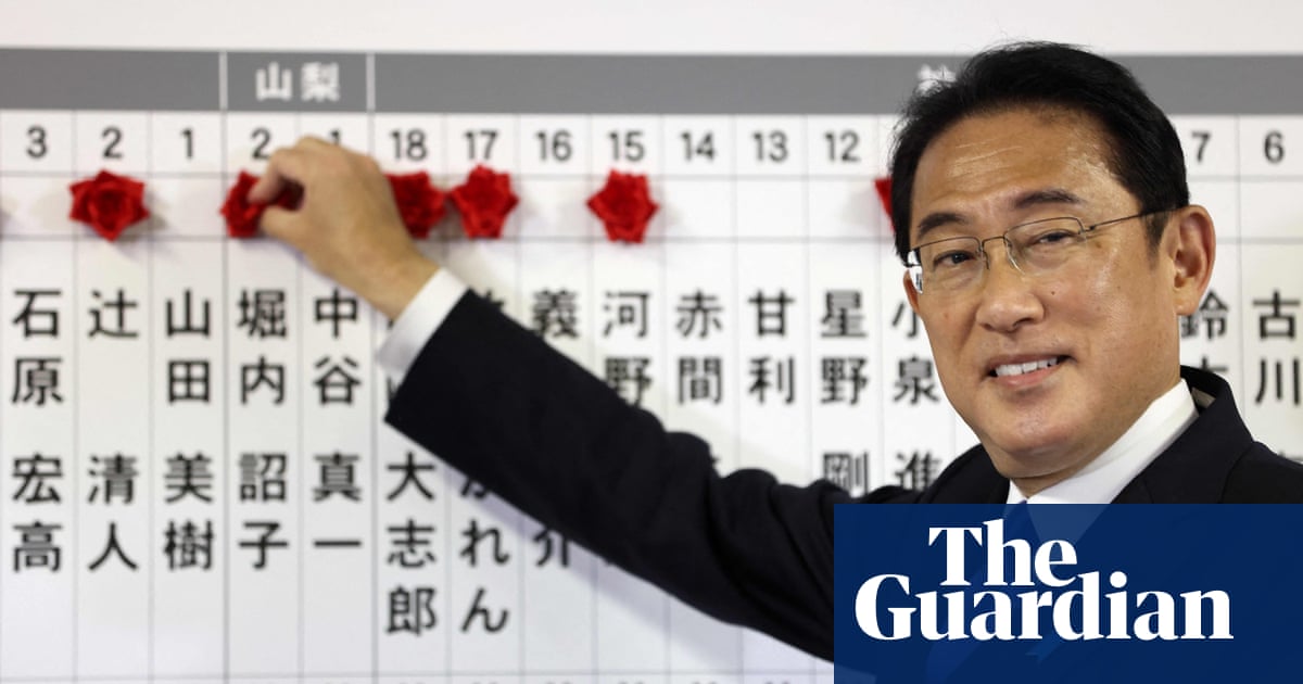 Ruling party of Fumio Kishida wins smaller majority in Japanese election