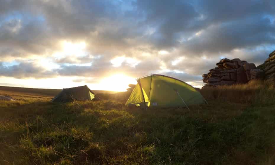 Shamus McCaffery's tent on Dartmoor.