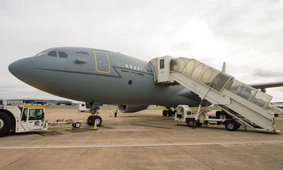 The RAF Voyager plane on the tarmac at Heathrow airport, London, in 2016