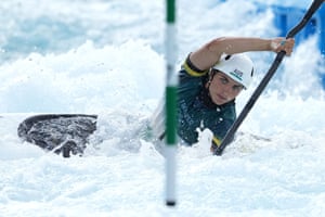 Jess Fox of Australia has finished third in the women’s K1 slalom.